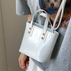 Women's mini bag with elegant structure and practical carrying handle