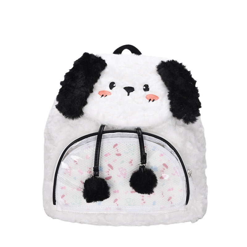 Pet-friendly, plush backpack