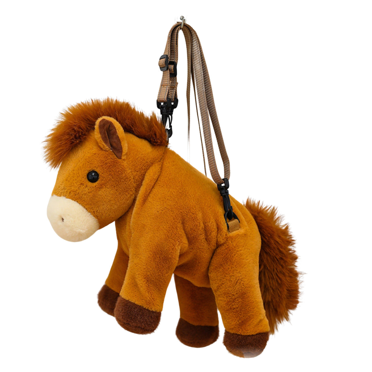 Plush Horse-Themed Backpack