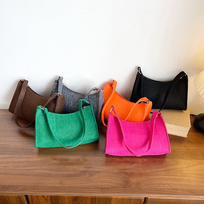 WoCrocodile Textured Mini Shoulder Handbag
