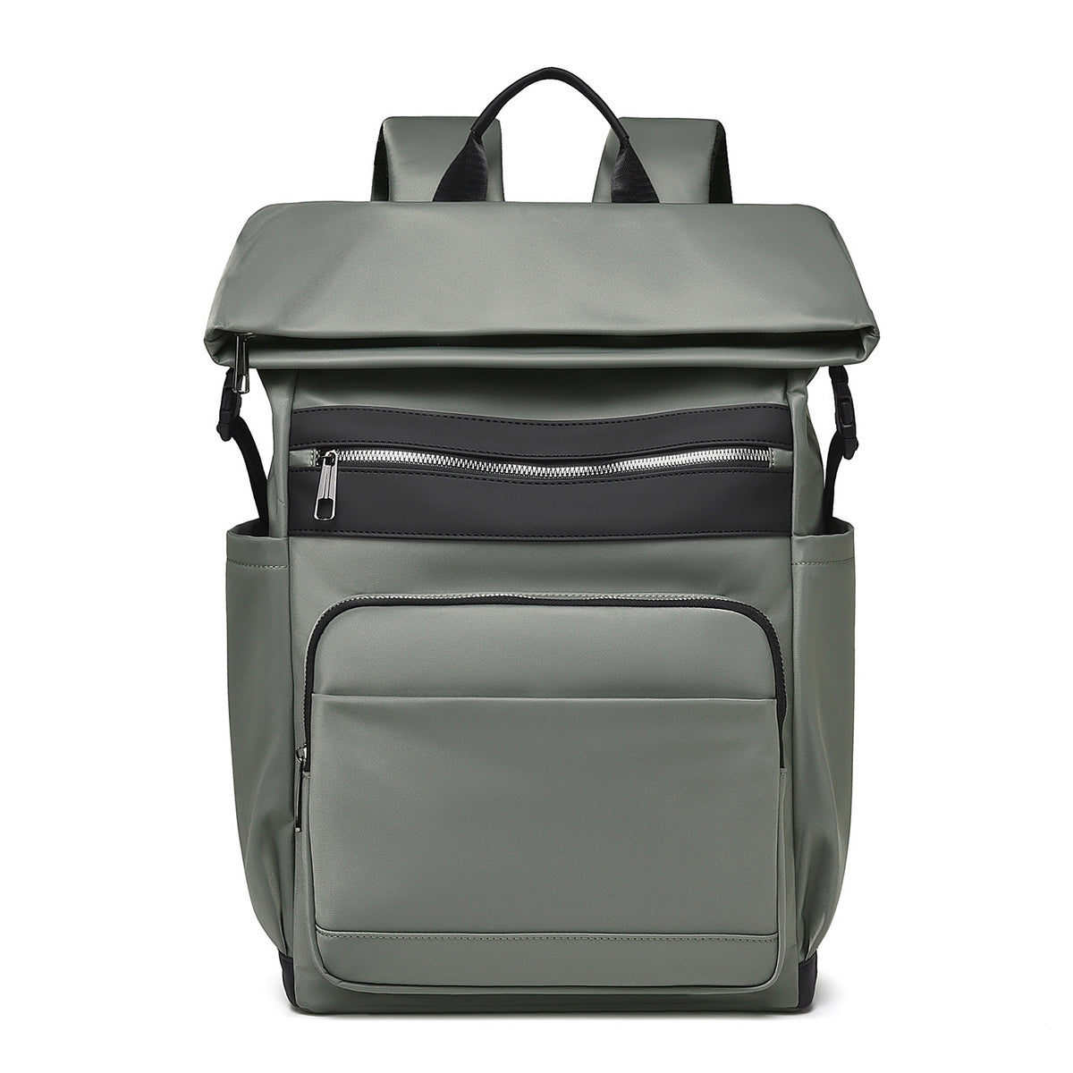 Multi-Functional Roll-Top Backpack with External Pockets Calm Wears