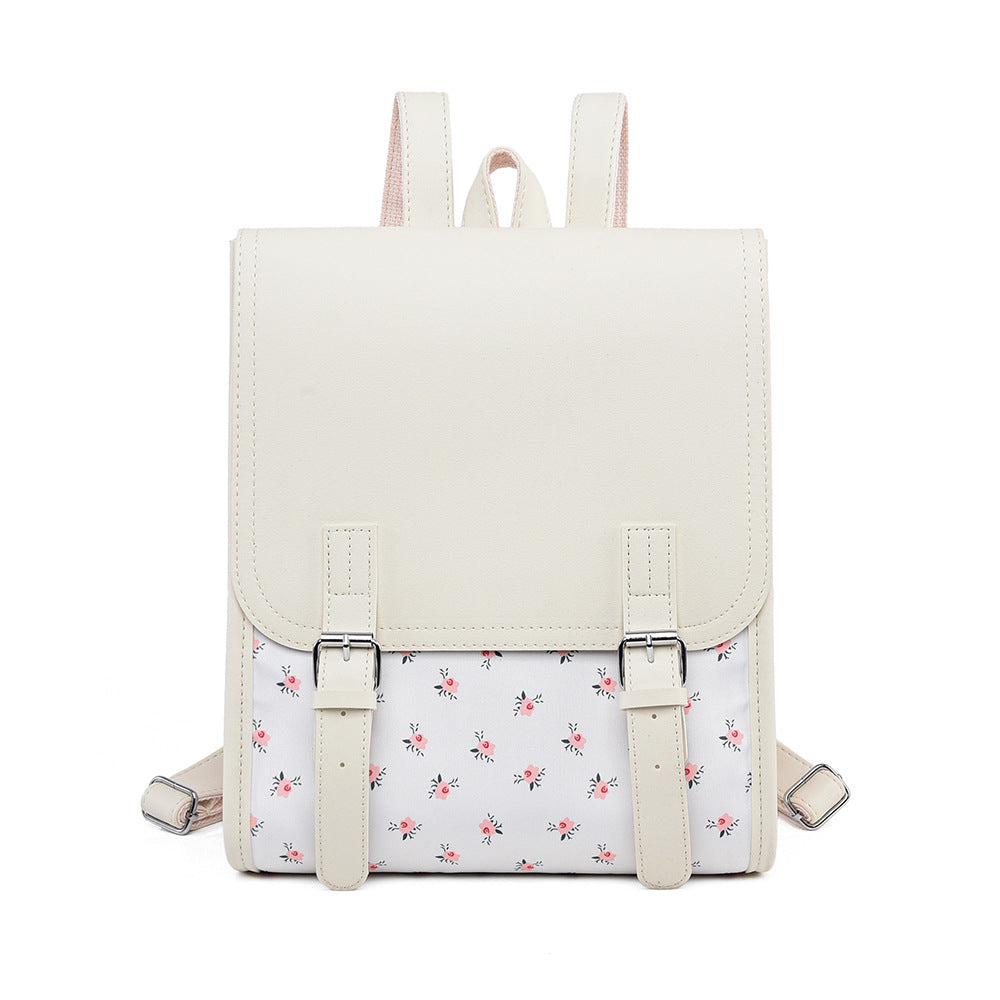 Floral Print Structured Backpack Calm Wears