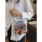 WoBohemian Embroidered Bucket Bag