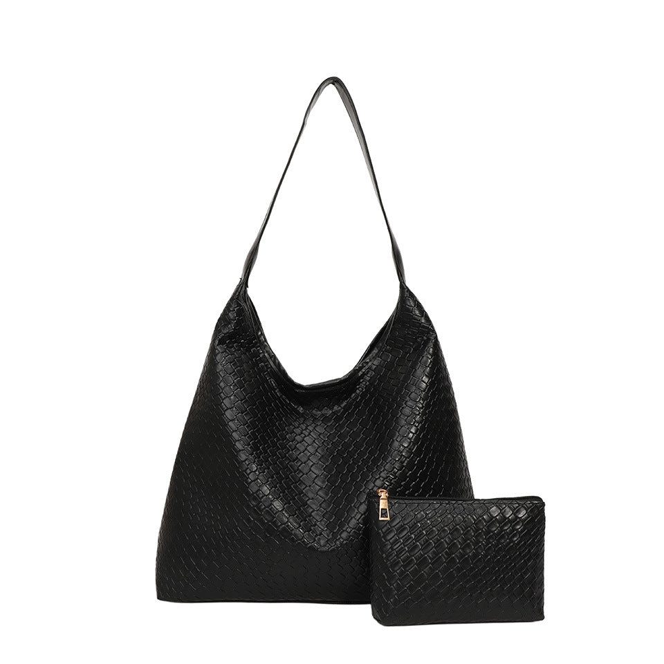 Woven Leather Shoulder Bag