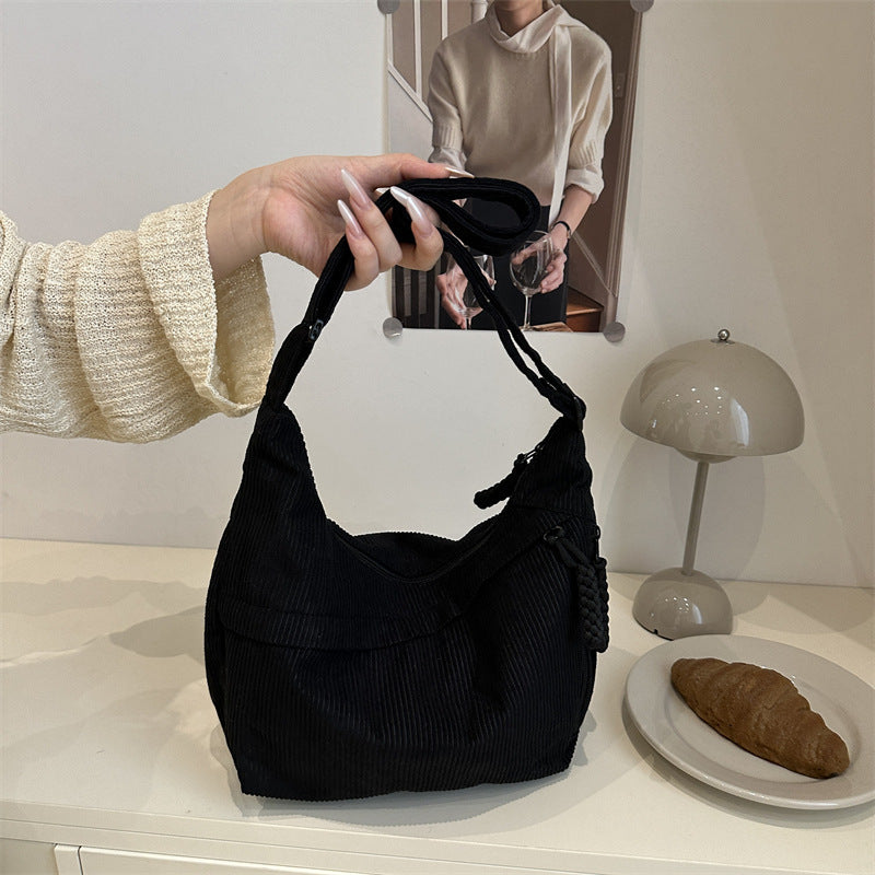 Eco-Friendly Ribbed Crossbody Bag