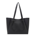 Ladies tote bag with elegant minimalist structure and sturdy carrying handles-https://detail.1688.com/offer/1027680059148.html-Calm Wears-Black-nothing-Calm Wears