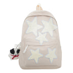 Star-Embroidered Casual Backpack