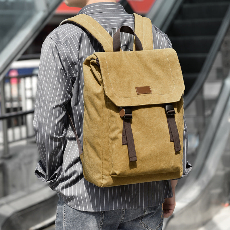 Backpack with Practical Flap Lid and Durable Material