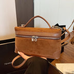Women's shoulder bag made of soft suede leather with practical compartments-https://detail.1688.com/offer/986186060235.html-Calm Wears-Braun-nothing-Calm Wears