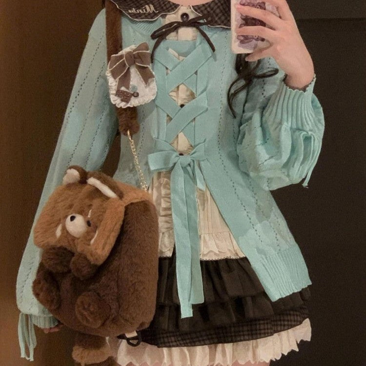 Plush backpack with animal design