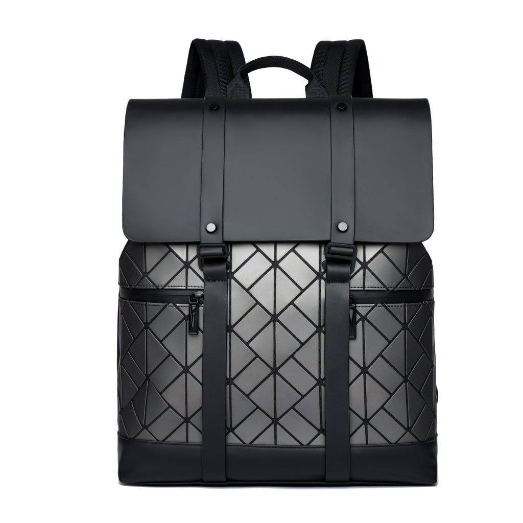 Geometric Pattern Rolltop Backpack
