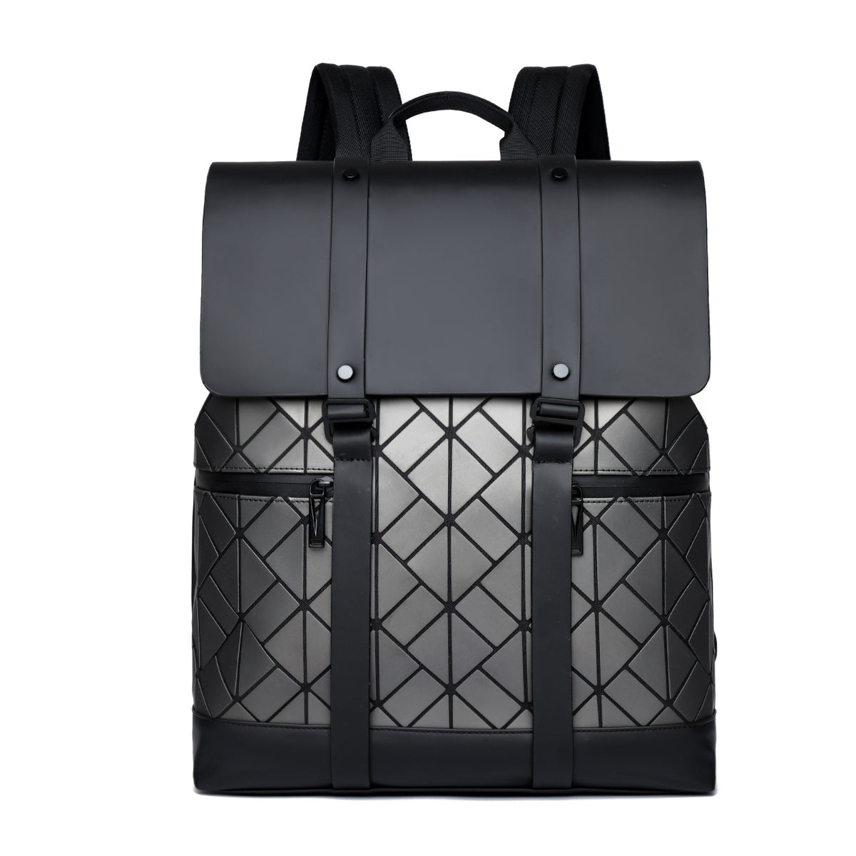 Geometric Pattern Rolltop Backpack