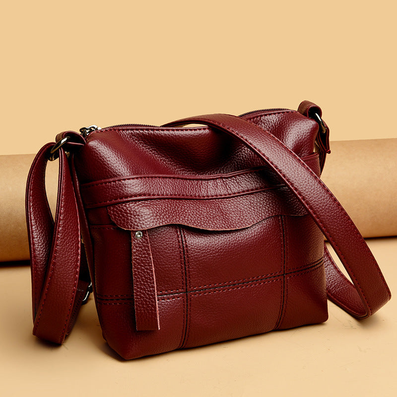 Functional Leather Crossbody Bag