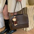Women's fashionable shoulder bag with charming pendant-https://detail.1688.com/offer/1003905987892.html-Calm Wears-Braun-Size: With pendant-Calm Wears