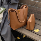 Ladies elegant Tote Bag with modern closure-https://detail.1688.com/offer/995598564070.html-Calm Wears-Braun-nothing-Calm Wears