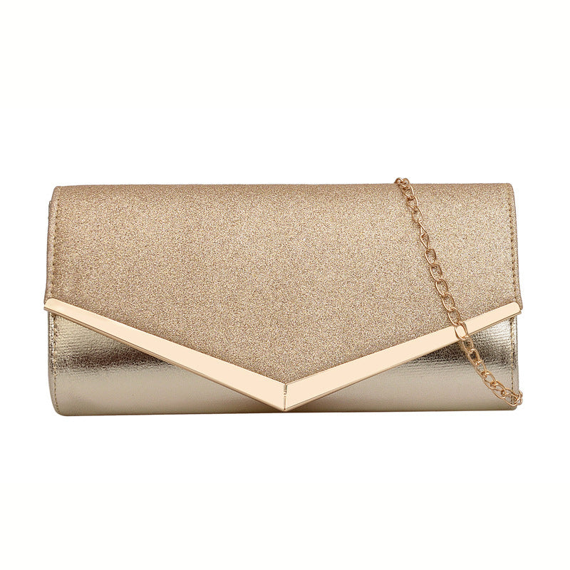 Women elegant clutch bag with glitter accent