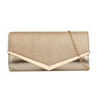 Women elegant clutch bag with glitter accent