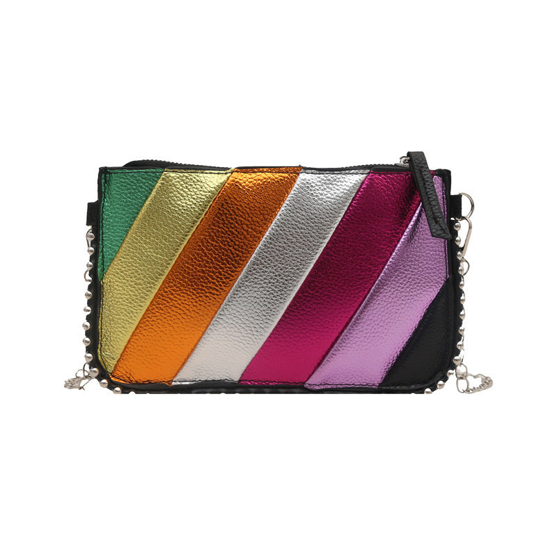 Colorful Metallic Chic Crossbody Bag