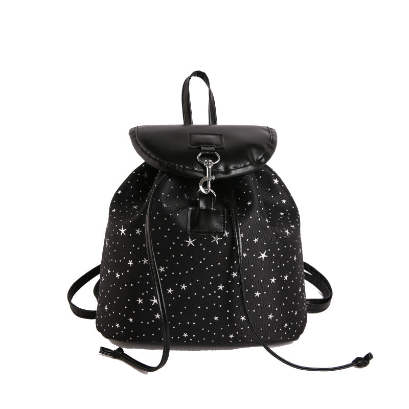 WoStar-Patterned Drawstring Backpack