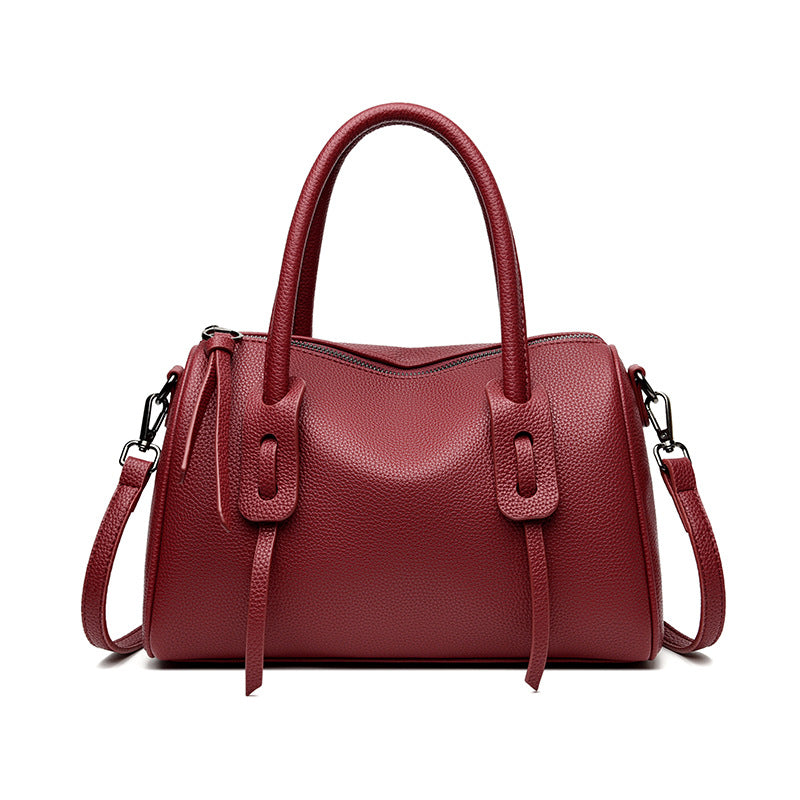 Textured Leather Weekender Bag