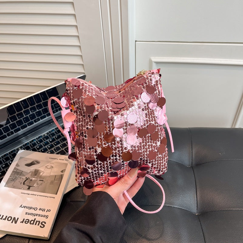 Women’s shoulder bag with sparkly sequin design-https://detail.1688.com/offer/1037770489392.html-Calm Wears-Rosa-nothing-Calm Wears