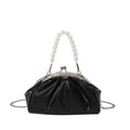 Elegant Clutch Handbag with Pearl Chain
