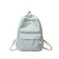 Cute backpack with embroidered cat motif