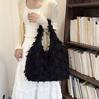 WoFringed Textured Shoulder Bag