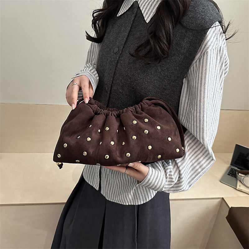 WoChic Studded Drawstring Clutch Bag