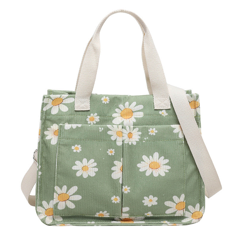 WoFloral Print Utility Tote Bag
