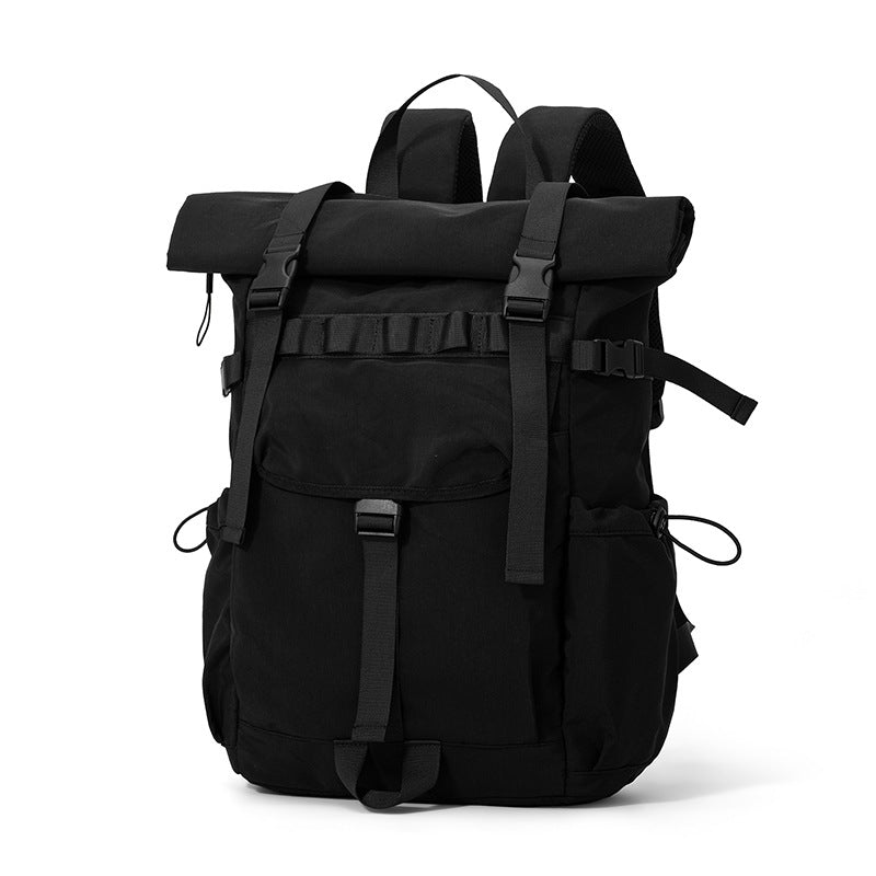 Urban Backpack with Flexible Roll Closure and Versatile Compartments-https://detail.1688.com/offer/1067160149581.html-Calm Wears-Black-nan-Calm Wears