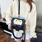 Plush backpack with cute penguin design