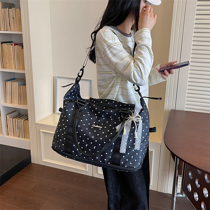 Stylish Polka Dot Travel Duffle
