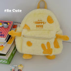 Plush backpack with funny animal design