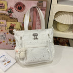 Star-Print Fashion School Backpack