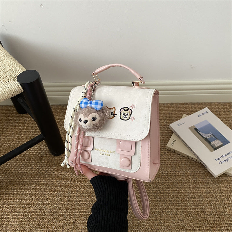 Women playful mini backpack bag-https://detail.1688.com/offer/1053142288113.html-Calm Wears-Rosa-Size: Without pendant-Calm Wears