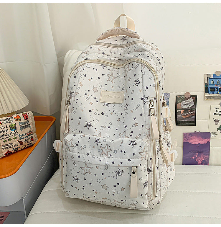 Star-Patterned Comfort School Backpack-https://detail.1688.com/offer/1053348141522.html-Calm Wears-Khaki-Calm Wears