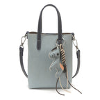 Ladies Mini Shopper Bag with Cute Animal Charm