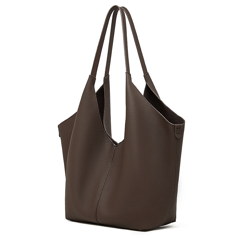 Women's tote bag in modern minimalist design with spacious interior layout-https://detail.1688.com/offer/1004550231165.html-Calm Wears-Coffee-35-Calm Wears