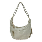Shoulder bag with artistic fan design