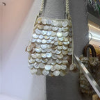 Elegant Shell-Embellished Crossbody Bag