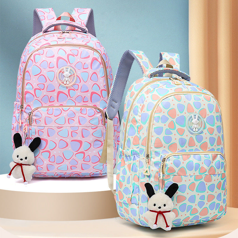 Cheerful school backpack with unique patterns and practical compartments