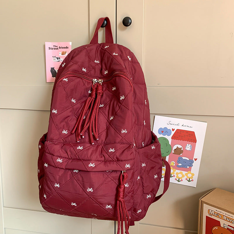 Quilted Playful Design Backpack