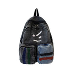 Artistic Denim Backpack Calm Wears