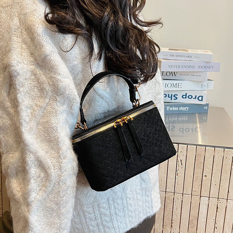 Women's structured shoulder bag with detachable carrying strap-https://detail.1688.com/offer/991205475766.html-Calm Wears-Black-nothing-Calm Wears