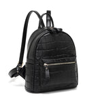 Crocodile-Embossed Mini Chic Backpack