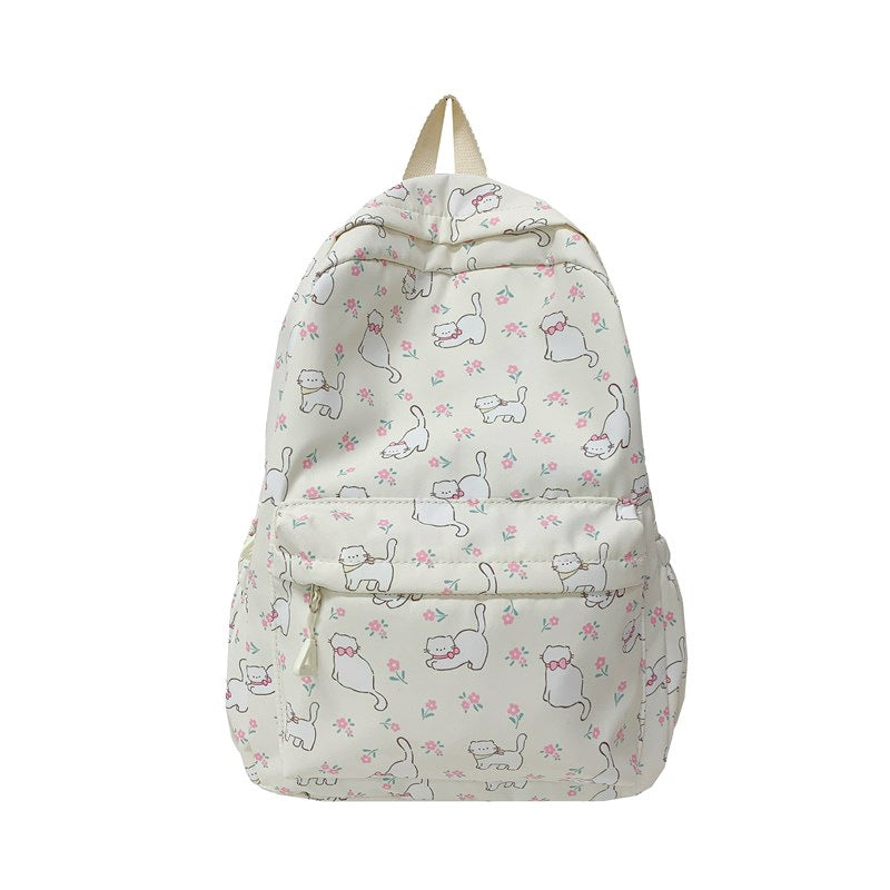 Playful backpack with cat design