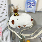 Plush Shoulder Bag with Cute Animal Design