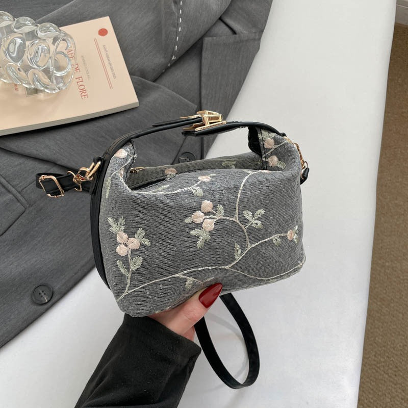 Embroidered Floral Mini Handbag