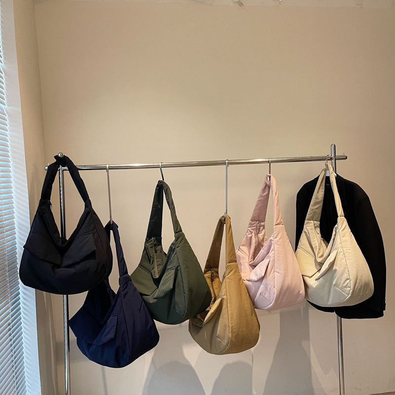 Soft Fabric Shoulder Hobo Bag Calm Wears